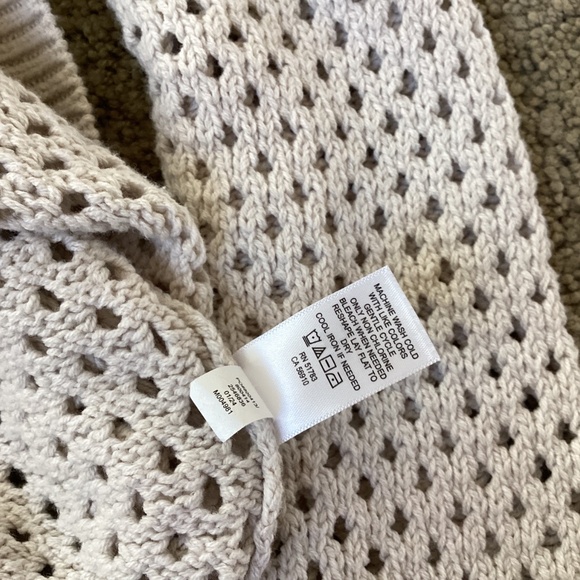 Cardigan in open weave knit creamy taupe in S - Picture 5 of 5